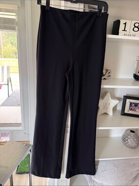 Christian Siriano Black Wide-Leg High-Rise Pants